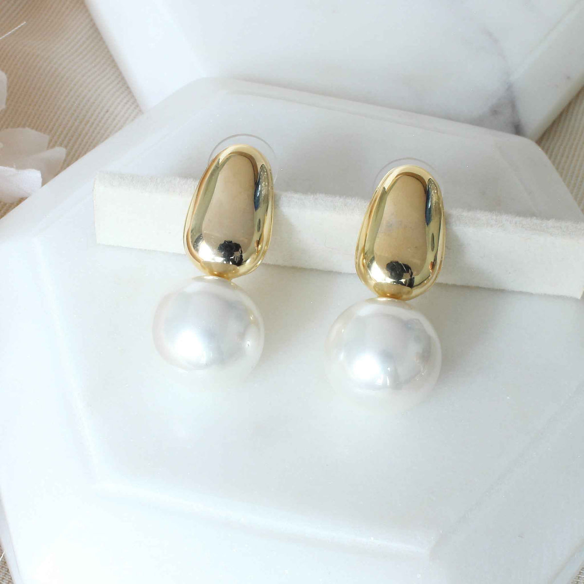 Iris - Pearl Drop Earrings