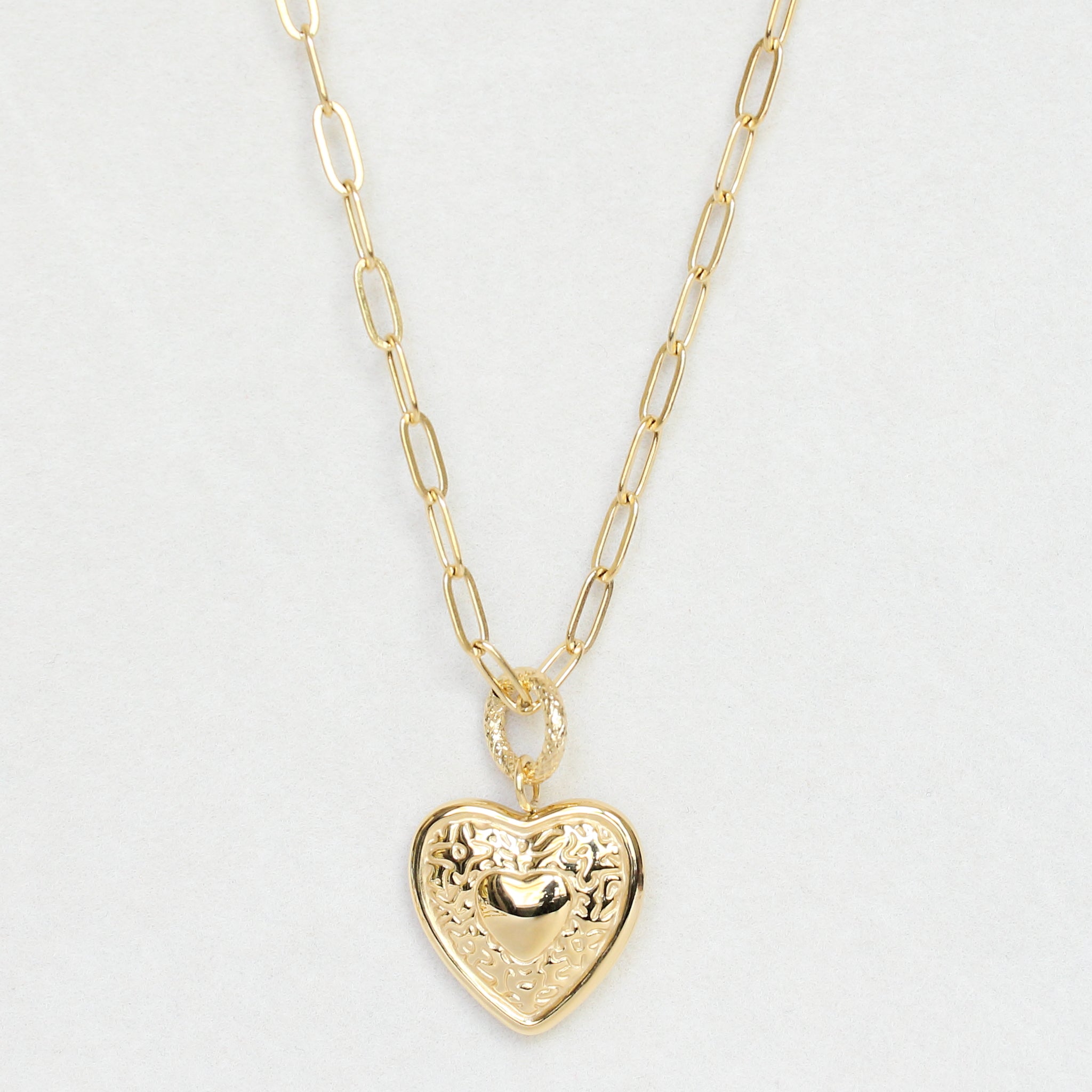 Vintage Charm Heart Necklace