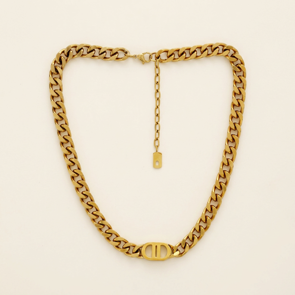 Thea necklace with adjustable extender, necklace only on ivory